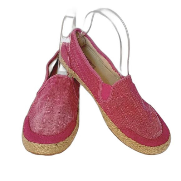 Ugg Delilah Espadrilles, Pink, Size 7 Canvas, Sheepskin Lining, (flaw)‎ - Picture 1 of 12
